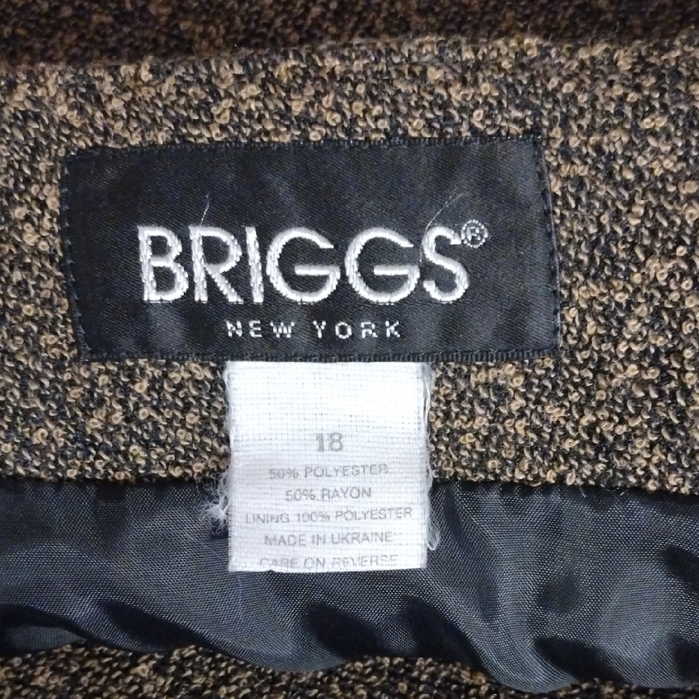 Briggs New York Brown and Black Textured Skirt